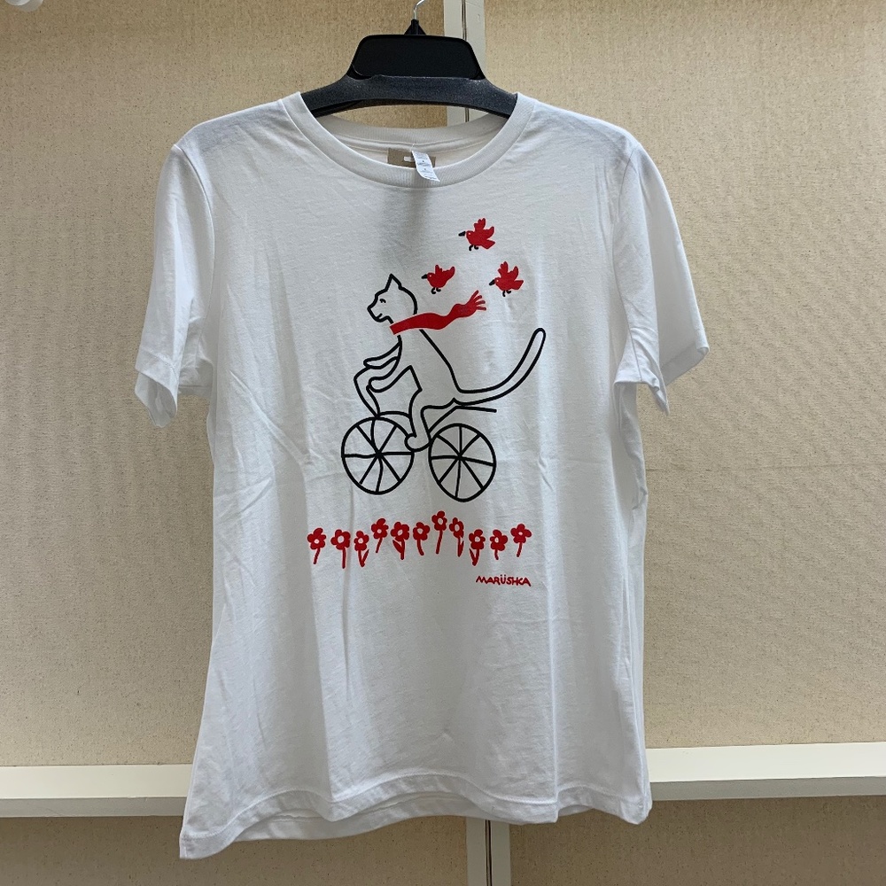 Cat bike relaxed crewneck tee